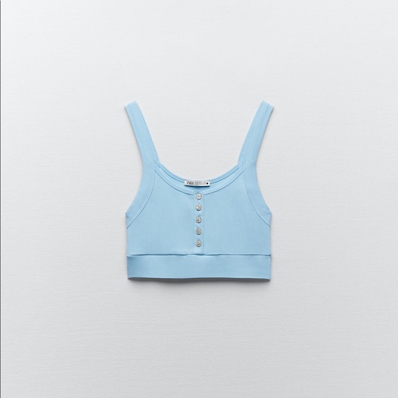 New Blue Crop Top L - Picture 4 of 5